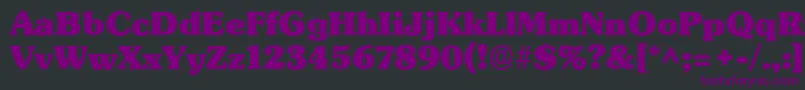 フォントSubwayRegular – 黒い背景に紫のフォント