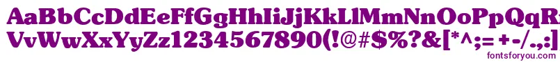 SubwayRegular Font – Purple Fonts on White Background