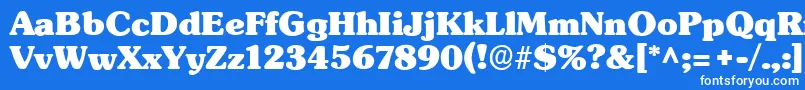 SubwayRegular Font – White Fonts on Blue Background