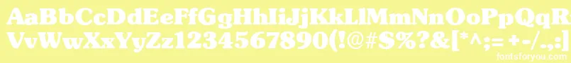 Шрифт SubwayRegular – белые шрифты на жёлтом фоне