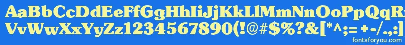 SubwayRegular-fontti – keltaiset fontit sinisellä taustalla