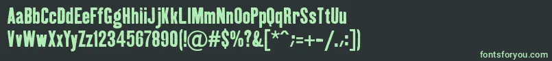 フォントKippNo1 – 黒い背景に緑の文字