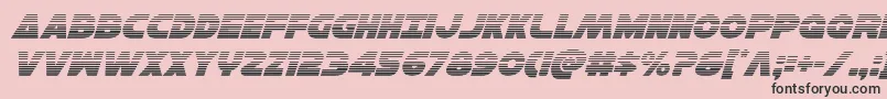 Fonte Hansolov3gradital – fontes pretas em um fundo rosa
