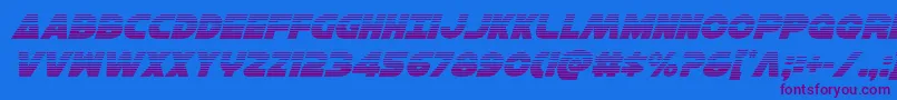 Police Hansolov3gradital – polices violettes sur fond bleu