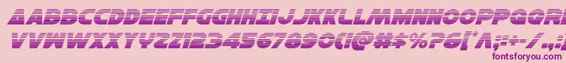 Fonte Hansolov3gradital – fontes roxas em um fundo rosa
