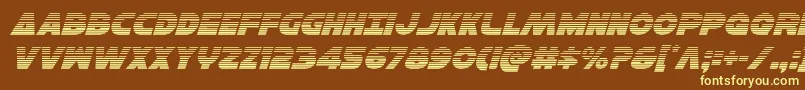 Hansolov3gradital Font – Yellow Fonts on Brown Background