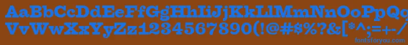 フォントFaraoBlackOt – 茶色の背景に青い文字