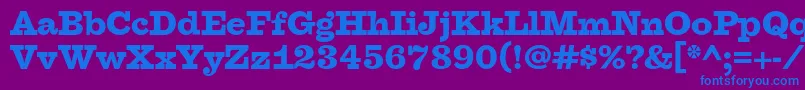 FaraoBlackOt Font – Blue Fonts on Purple Background