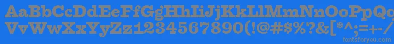 フォントFaraoBlackOt – 青い背景に灰色の文字