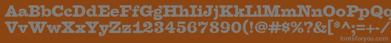 フォントFaraoBlackOt – 茶色の背景に灰色の文字