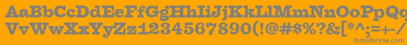 FaraoBlackOt Font – Gray Fonts on Orange Background