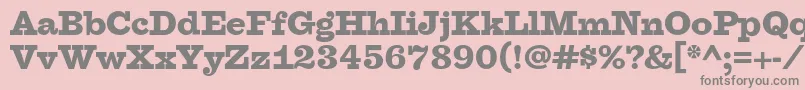 FaraoBlackOt Font – Gray Fonts on Pink Background