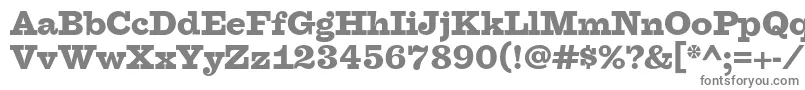 FaraoBlackOt-fontti – harmaat kirjasimet valkoisella taustalla