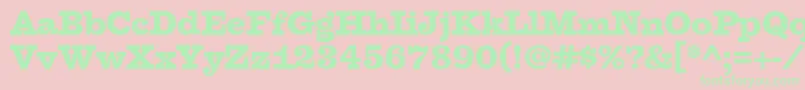 FaraoBlackOt Font – Green Fonts on Pink Background