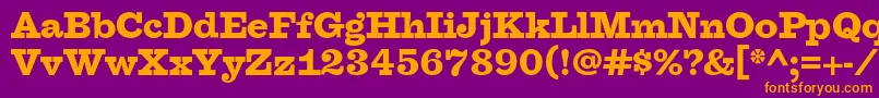 FaraoBlackOt Font – Orange Fonts on Purple Background