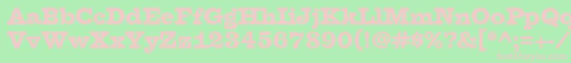 FaraoBlackOt Font – Pink Fonts on Green Background