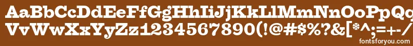 フォントFaraoBlackOt – 茶色の背景に白い文字