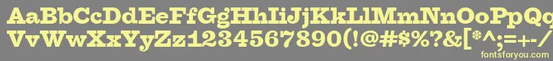 FaraoBlackOt Font – Yellow Fonts on Gray Background