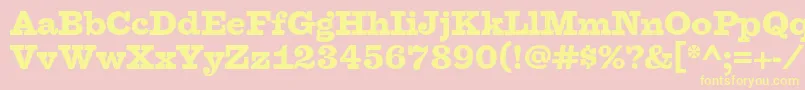 FaraoBlackOt Font – Yellow Fonts on Pink Background