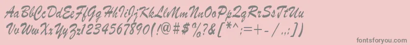 ParsekCondensed-Schriftart – Graue Schriften auf rosa Hintergrund