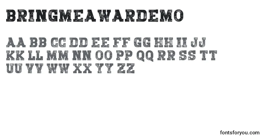 Шрифт BringmeawarDemo – алфавит, цифры, специальные символы