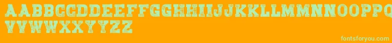 BringmeawarDemo Font – Green Fonts on Orange Background