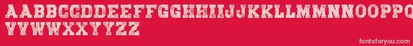 BringmeawarDemo-Schriftart – Rosa Schriften auf rotem Hintergrund