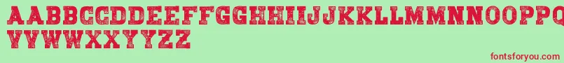 BringmeawarDemo Font – Red Fonts on Green Background