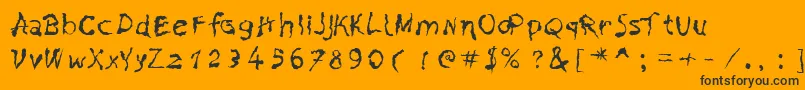 PainNBleed Font – Black Fonts on Orange Background
