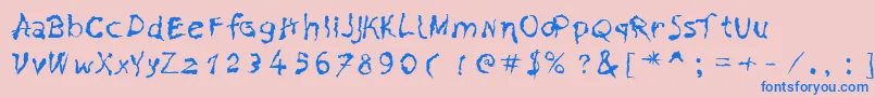 Lisätietoja PainNBleed-fontista PainNBleed-fontti – siniset fontit vaaleanpunaisella taustalla