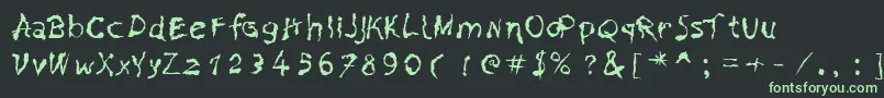 Шрифт PainNBleed – зелёные шрифты на чёрном фоне