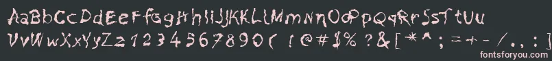 PainNBleed Font – Pink Fonts on Black Background