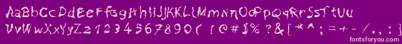 PainNBleed Font – Pink Fonts on Purple Background