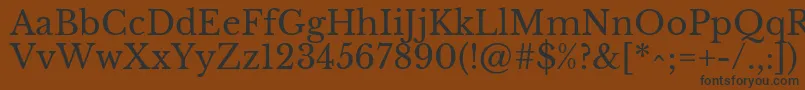 LibrebaskervilleRegular Font – Black Fonts on Brown Background