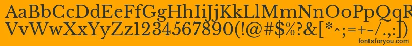 LibrebaskervilleRegular Font – Black Fonts on Orange Background