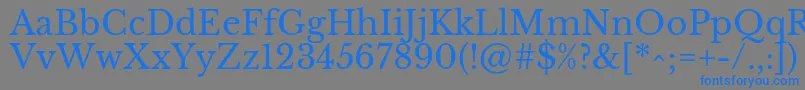 LibrebaskervilleRegular Font – Blue Fonts on Gray Background