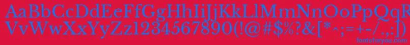 LibrebaskervilleRegular Font – Blue Fonts on Red Background