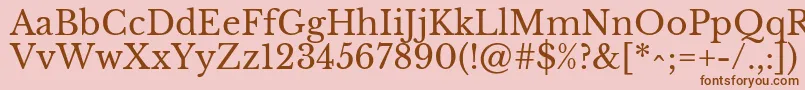LibrebaskervilleRegular Font – Brown Fonts on Pink Background