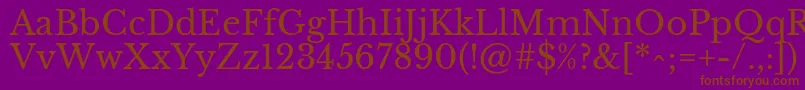 LibrebaskervilleRegular Font – Brown Fonts on Purple Background