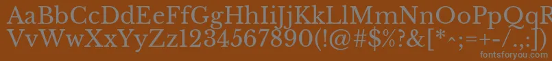 LibrebaskervilleRegular Font – Gray Fonts on Brown Background