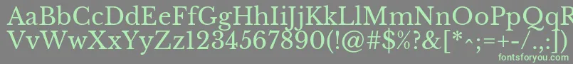 Шрифт LibrebaskervilleRegular – зелёные шрифты на сером фоне