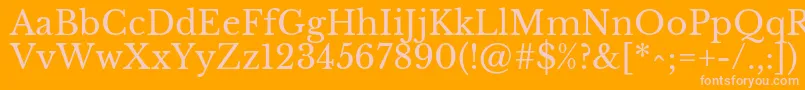 LibrebaskervilleRegular Font – Pink Fonts on Orange Background
