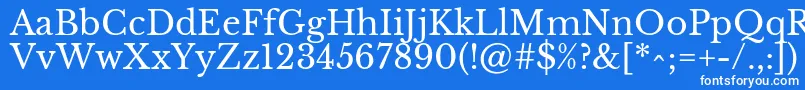 LibrebaskervilleRegular Font – White Fonts on Blue Background