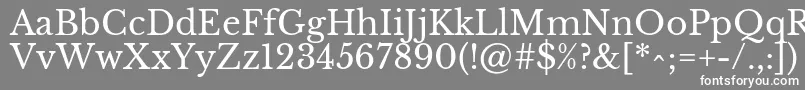 LibrebaskervilleRegular Font – White Fonts on Gray Background