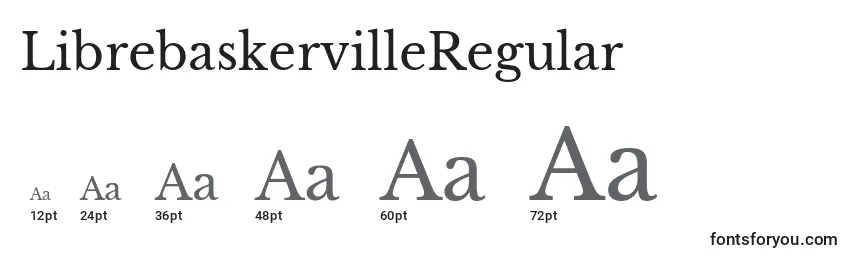 Размеры шрифта LibrebaskervilleRegular