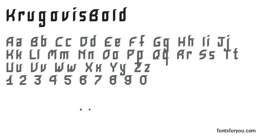 Schriftart KrugovisBold – Alphabet, Zahlen, spezielle Symbole