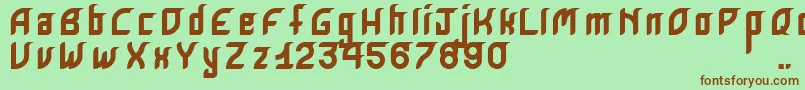 KrugovisBold Font – Brown Fonts on Green Background