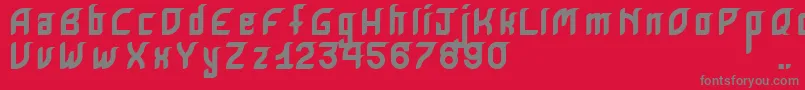 KrugovisBold Font – Gray Fonts on Red Background