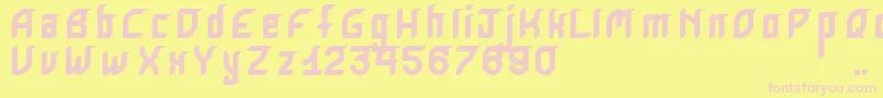 KrugovisBold Font – Pink Fonts on Yellow Background