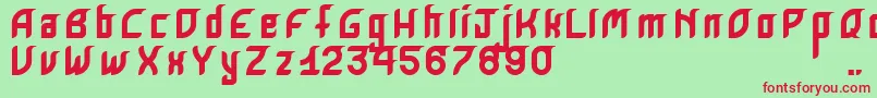 KrugovisBold Font – Red Fonts on Green Background